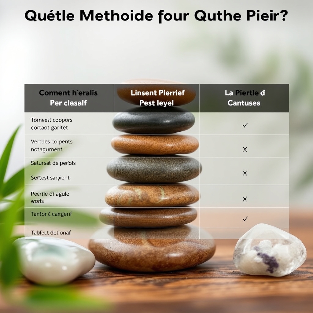 Tableau Comparatif : Quelle Méthode pour Quelle Pierre ? · Comment charger les pierres naturelles